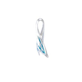 Whale Tail with Enamel Sterling Silver Pendant TPD4903 - Pendants